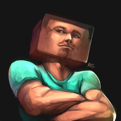 Steve Minecraft Drawn By At2 Danbooru