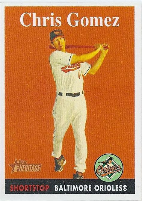 Orioles Card O The Day Chris Gomez 2007 Topps Heritage 154