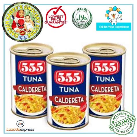 555 Tuna Caldereta 155 Grams X 3 Cans Blue Halal Food Essentials