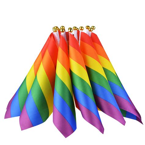 buy aboat 16 pieces rainbow gay pride s lesbian peace lgbt rainbow banner festival carnival