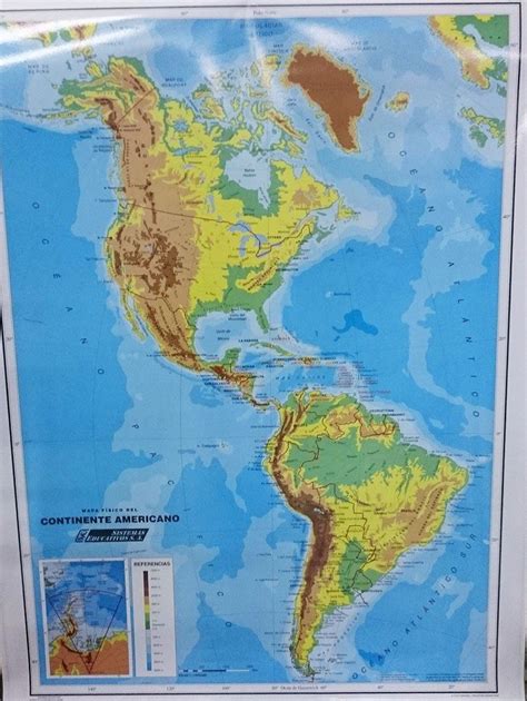 mapa de america fisico mapa