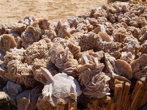 Desert Roses Crystals Made Of The Sand Of Sahara And Salt Horizontal