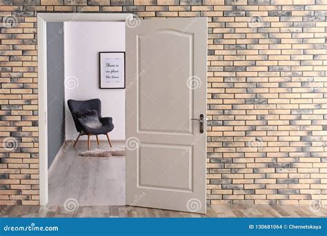 Stylish Room Interior View Through Door Stock Photography