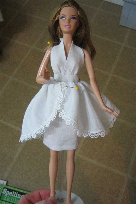 Barbie Dress Free Pdf Pattern And Step By Step Photo Tutorial Halter Dress Pattern Barbie
