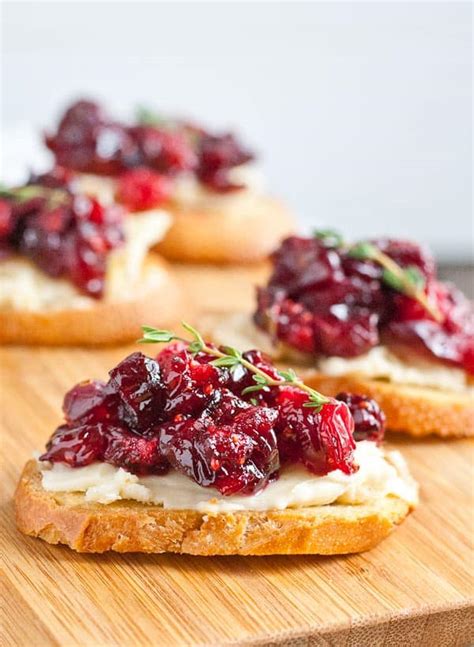 Roasted Balsamic Cranberry Brie Crostini Appetizer Neighborfood