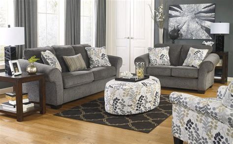 Tasteful Charcoal Living Room Decors With Upholstery Coffee Table Feat