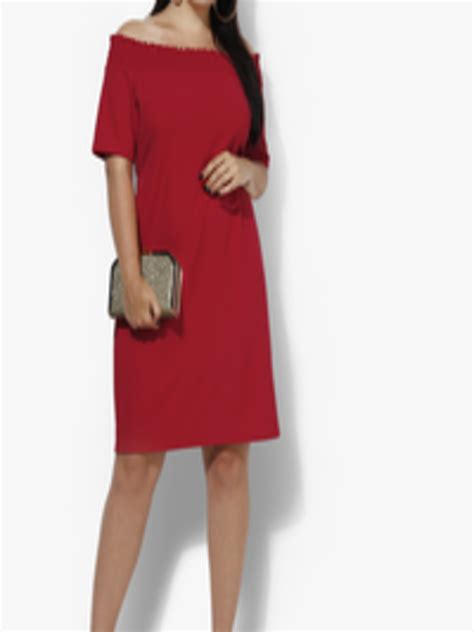 Buy Dorothy Perkins Women Red Solid A Line Dress Dresses For Women 7444640 Myntra