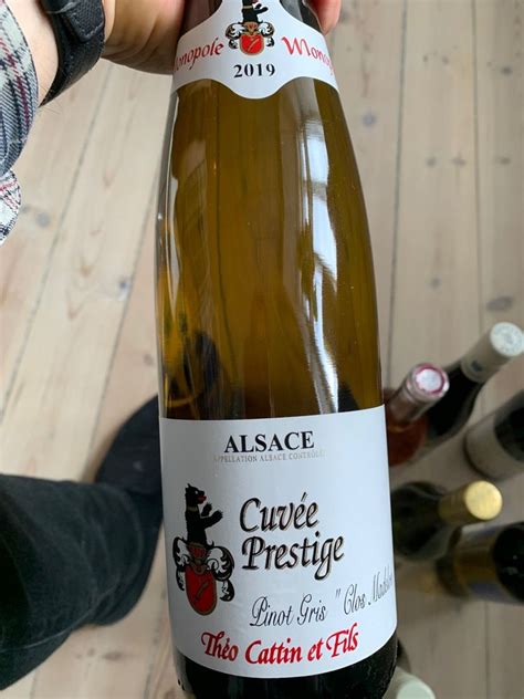 2019 Theo Cattin Et Fils Pinot Gris Clos Madelon Cuvée Prestige France Alsace Cellartracker