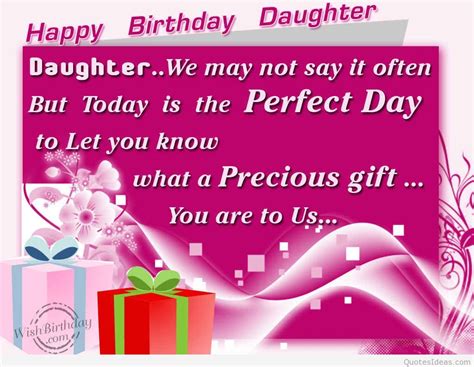 When i'll be able to hold my daughter and see her grow and see her. Love happy birthday daughter message