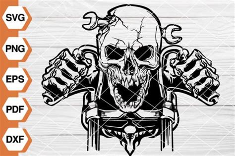 Motorcycle Skull Graphic By Zeecooljy · Creative Fabrica