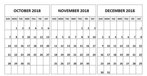 Free Octobernovember December 2019 Calendar Qualads