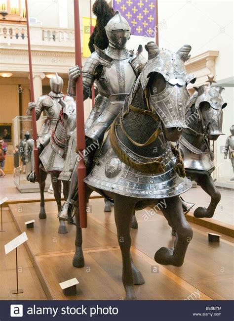 Stock Photo An Armor Exhibit At The Metropolitan Museum Of Art New