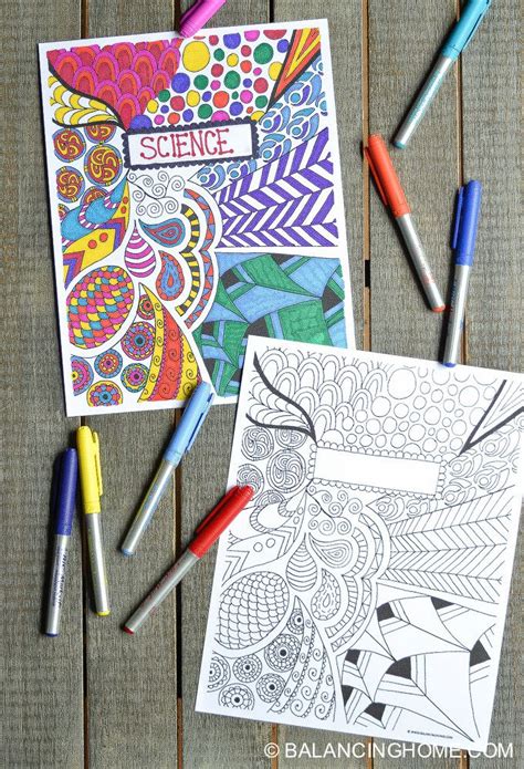 The design is black and white for easy printing and can be colored in with markers or colored pencils. Coloring Page Binder Cover Printable | Coloring, Free ...