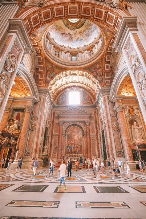 The Magnificent St Peters Basilica In The Vatican City Rome Hand