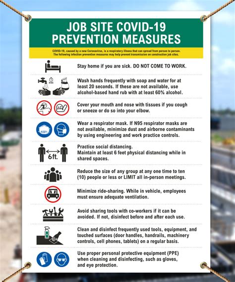 Documents similar to checklist for covid19 prevention measures.pdf. Job Site COVID-19 Prevention Measures Banner D6200, by ...