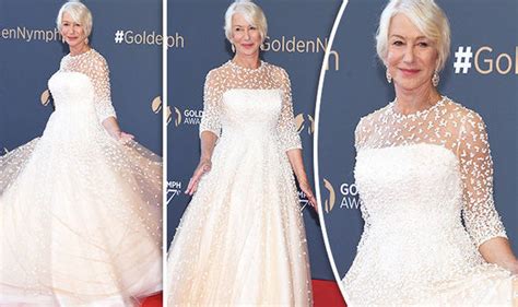 Dame Helen Mirren 71 Flaunts Enviable Figure In Dazzling Gown At