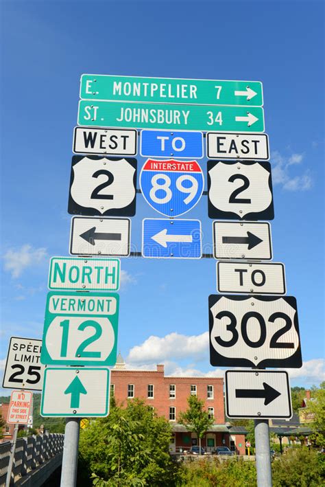 Road Sign In Montpelier Vermont Usa Stock Image Image Of Road