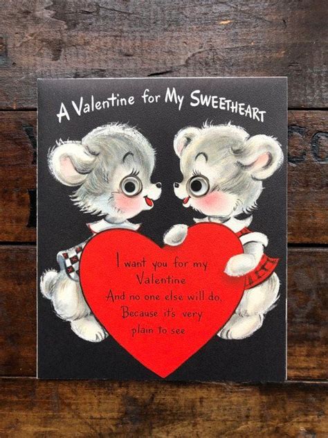 Hallmark Valentine Greeting Card Unused Vintage Bear Cubs Etsy Valentines Greetings