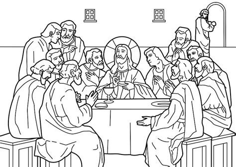 Last Supper Coloring Pages Printable At Free