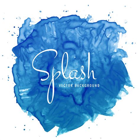 Beautiful Hand Paint Watercolor Blue Splash On White Background Vector Art At Vecteezy