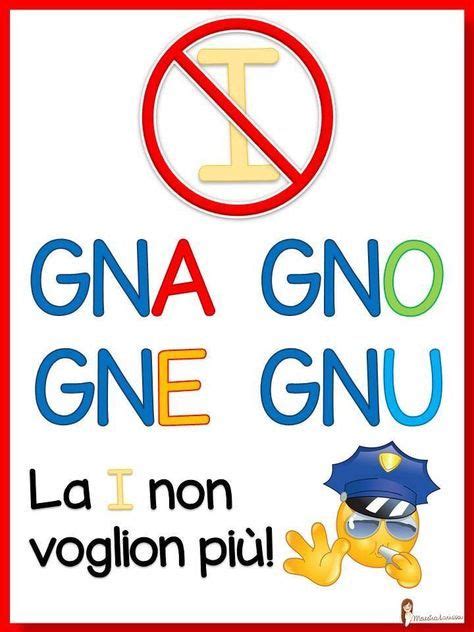 Parole Con Gna Gne Gni Gno Gnu - GNA GNO GNE GNU | Scuola elementare, Lezioni di grammatica, Regole