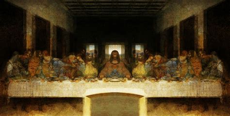 Leonardo Da Vinci S The Last Supper Superimposed With Its Mirror Image