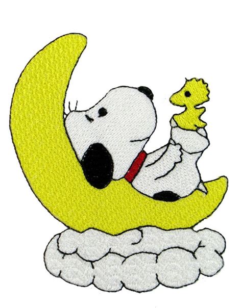 Baby Snoopy And Woodstock On Moon Patch Snoopy