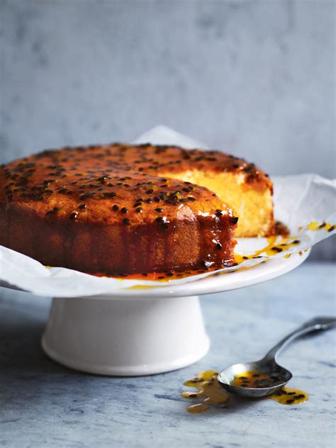 lemon cake with passionfruit syrup donna hay