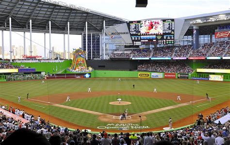 The miami hurricanes baseball team is the college baseball program that represents the university of miami. File:Marlins First Pitch at Marlins Park, April 4, 2012 ...