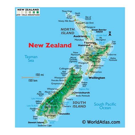 Map of New Zealand - New Zealand Map, Geography of New Zealand Map Information - World Atlas