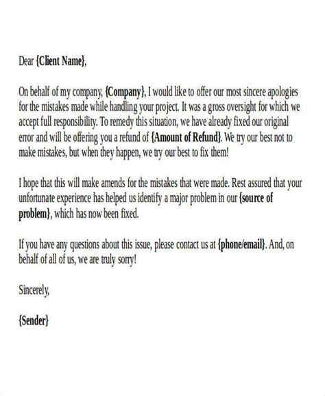 Formal apology letter for mistake. 32+ Formal Apology Letters | Sample Templates
