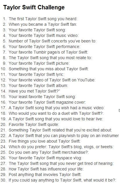 Taylor Swift Challenge Taylor Swift Songs Taylor Swift Lyrics Taylor Swift Facts