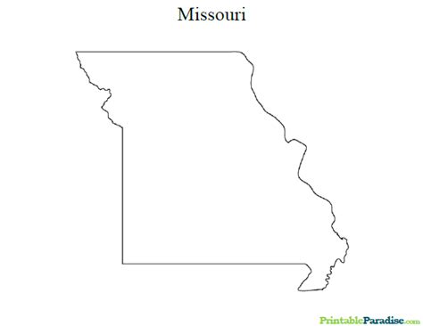 Printable State Map Of Missouri