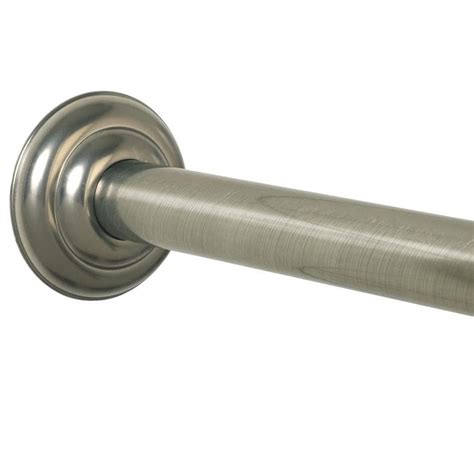 Take those long and enjoyable showers without the worry of. Shop Style Selections 41-72-in Brushed nickel Adjustable ...