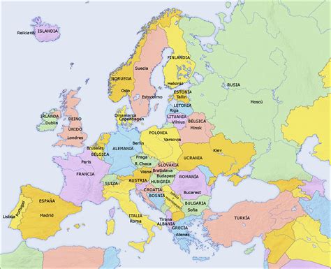 Mapa Europy Panstwa