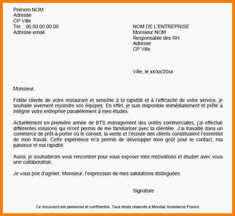 Lettre De Motivation Job étudiant Mcdo Automasites