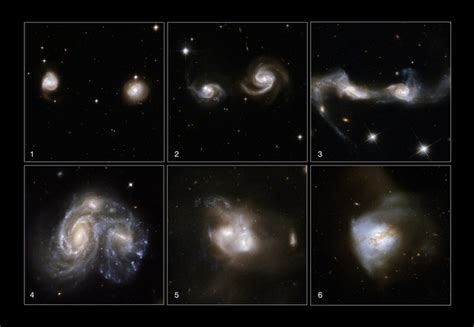 Esa Science And Technology Merger Stages Of Interacting Galaxies