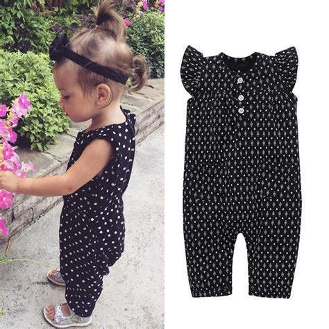 Adorable Baby Jumpsuit Newborn Baby Girls Clothes Polka Dots Romper