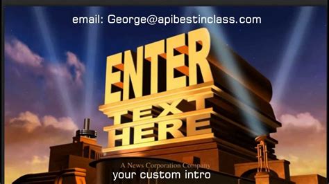 Movie Intro-- Custom with your name Great intro for you Videos - YouTube