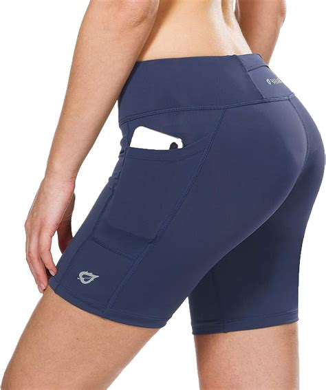 BALEAF Women S Biker Shorts With Pockets Compression Workout Running Yoga Spandex Shorts