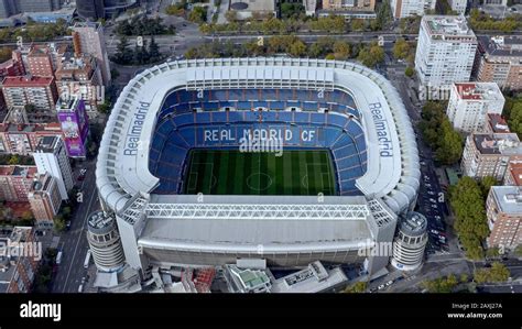The Santiago Bernabéu Aerial View Football Stadium In Madrid Spain Home Ground Of Real Madrid