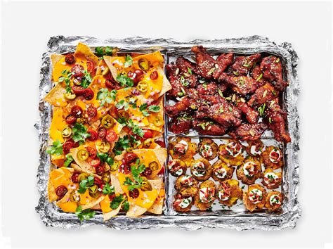 Sheet Pan Nachos Sticky Sesame Ginger Wings And Smashed Loaded