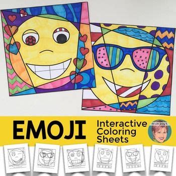 My free pop art heart coloring sheet has been removed from my tpt store after many thousands of downloads and in its place is a full collection of math review coloring sheets my interactive coloring sheets inspired the creations of several types of math review coloring sheets featuring. Great Back To School Activity Emoji Interactive Coloring ...