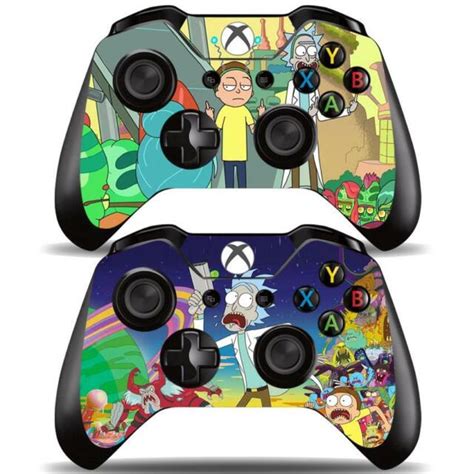 2 Pack Xbox One Controllers Remote Rick And Morty Anime Vinyl Skin