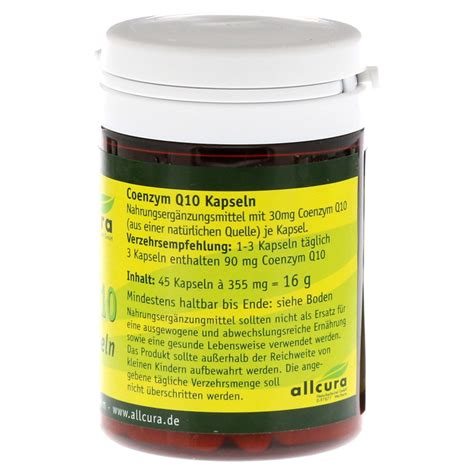 We would like to show you a description here but the site won't allow us. COENZYM Q10 KAPSELN a 30 mg 45 Stück online bestellen ...