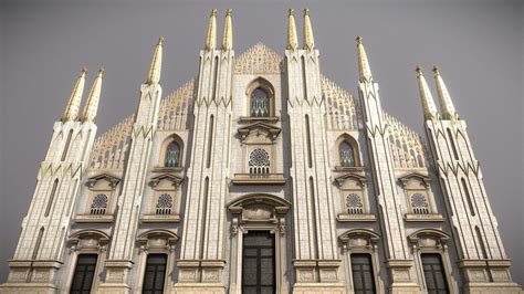 Milan Cathedral Facade Low Poly Buy Royalty Free 3d Model By Rick