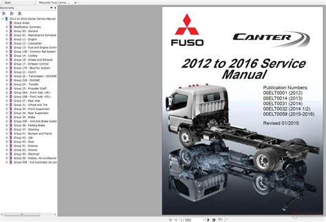 Mitsubishi Fuso 2002 2016 Service Manual All Models