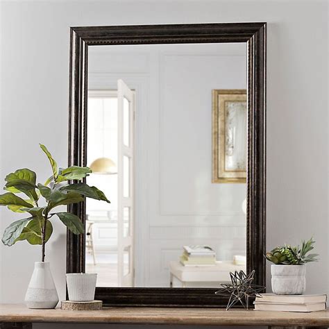 Available in grey/clear glass, taupe/taupe glass, rose/rose or dark green/clear glass color. Dark Bronze Framed Mirror, 30x42 in. | Kirklands | Mirror ...
