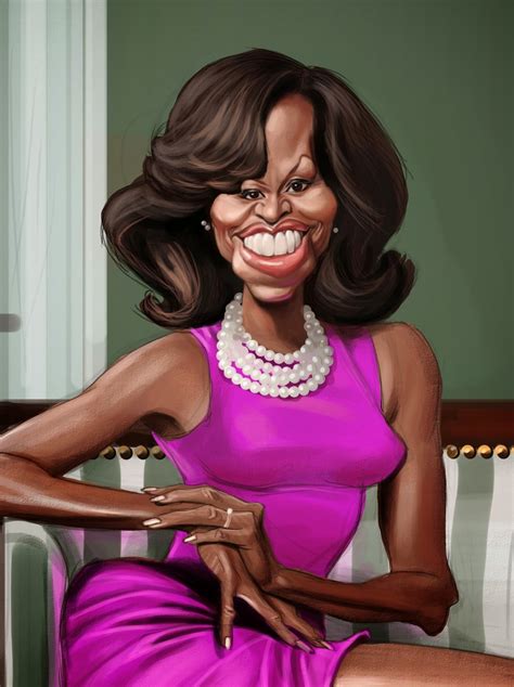 Art Of Petry Michelle Obama Caricatura