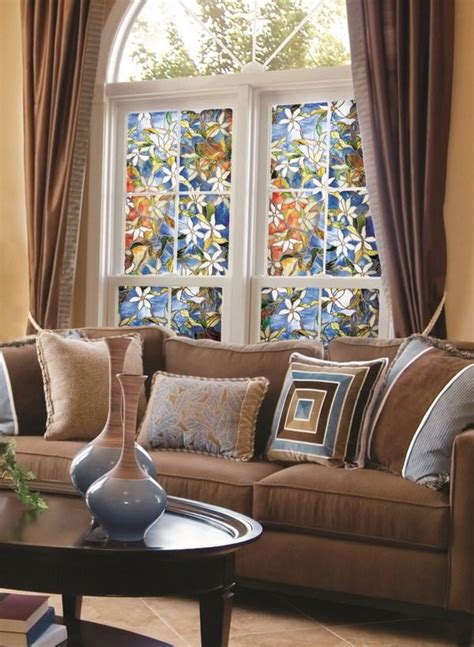What do the glass showcases look like? Stained glass windows - an amazing decorative feature in home interiors